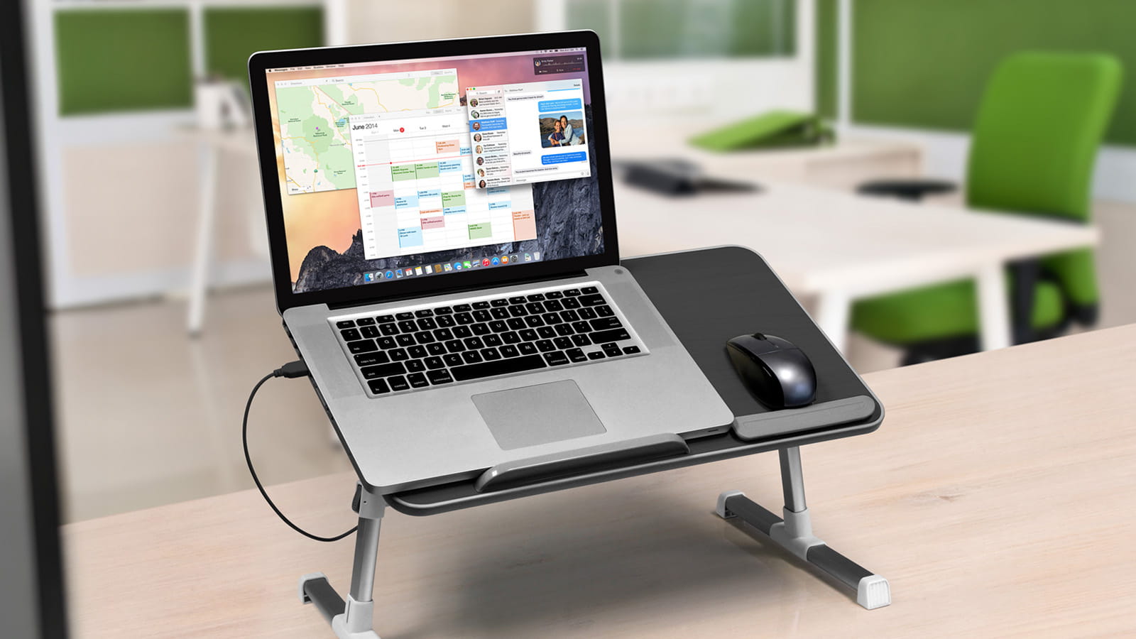 Why You Need an Aluratek Laptop Stand showing Laptop on Stand