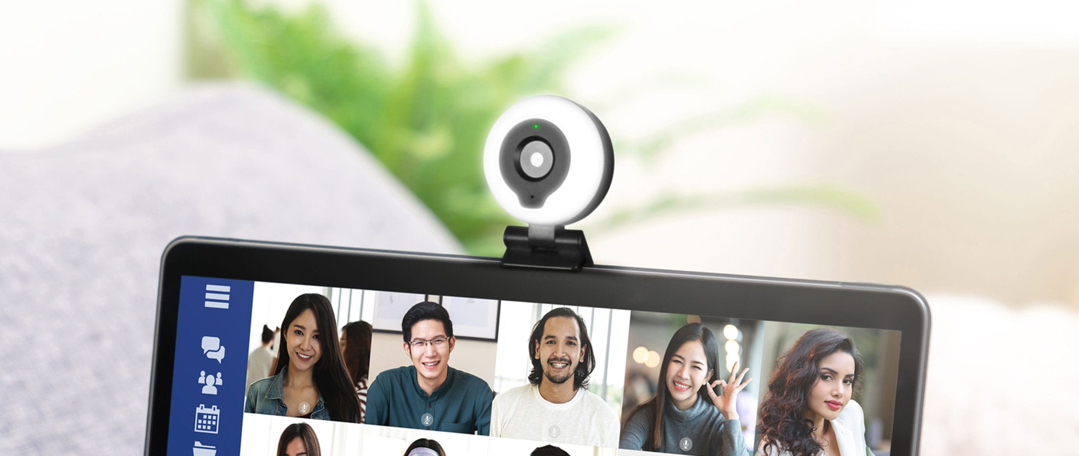 Aluratek 2K HD Ring Light Webcam with Tripod ITO