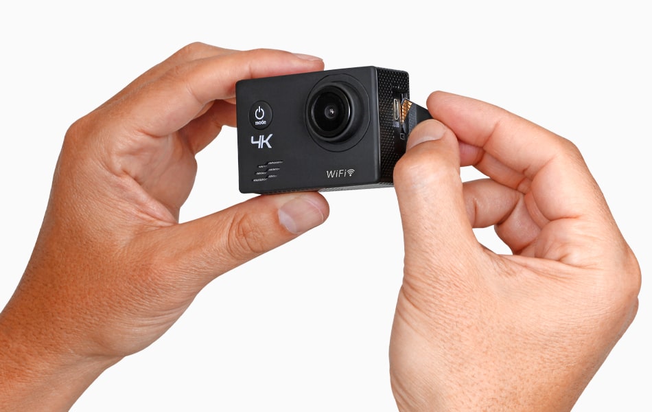 Aluratek 4K Wi-Fi Sports Action Camera Micro SD Storage