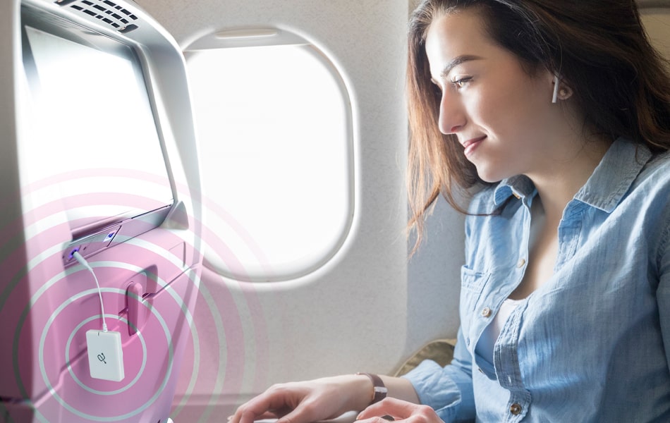 Aluratek AirStream Universal Bluetooth Audio Transmitter Upgrade Your Flight Experience