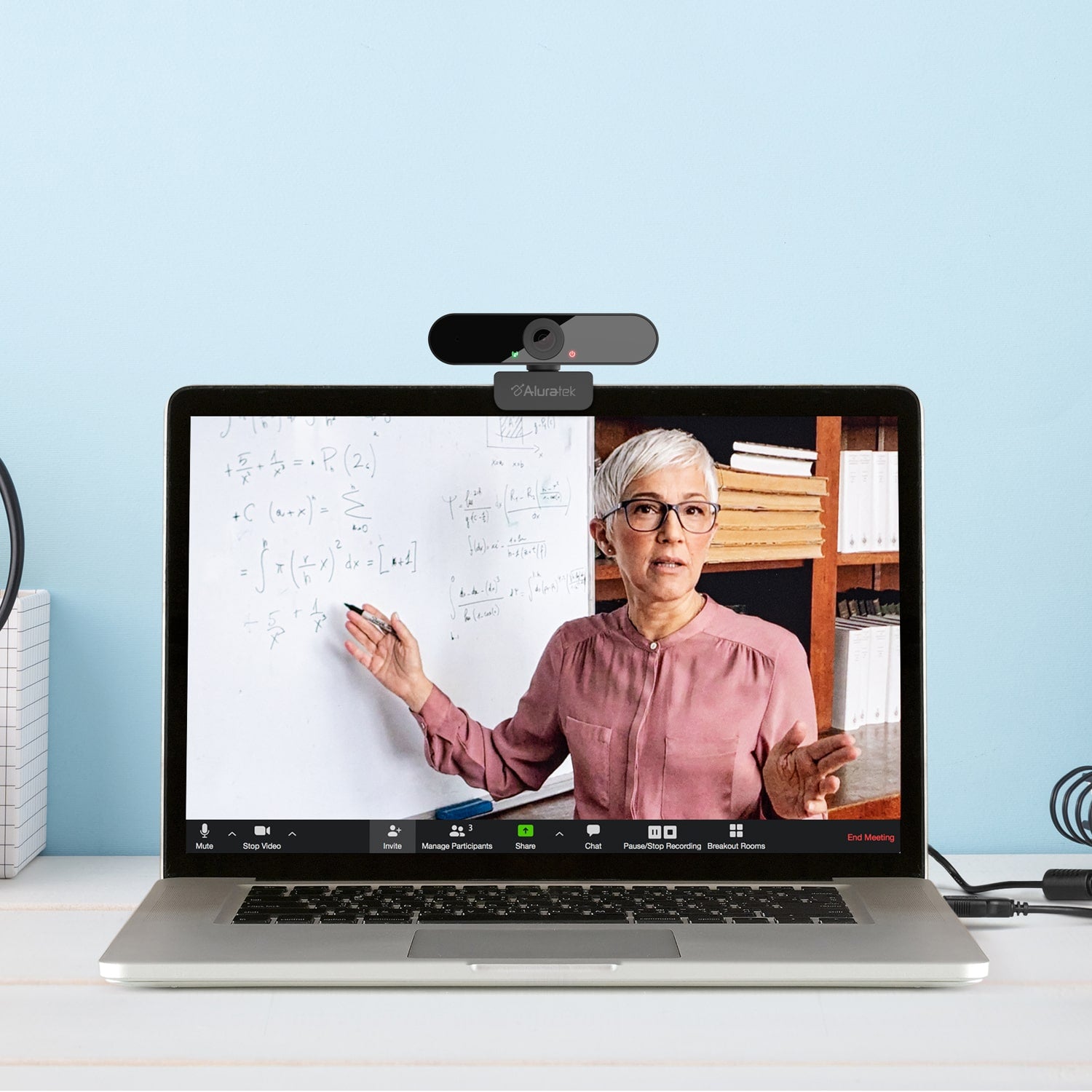 Aluratek HD 1080p Webcam lifestyle online class