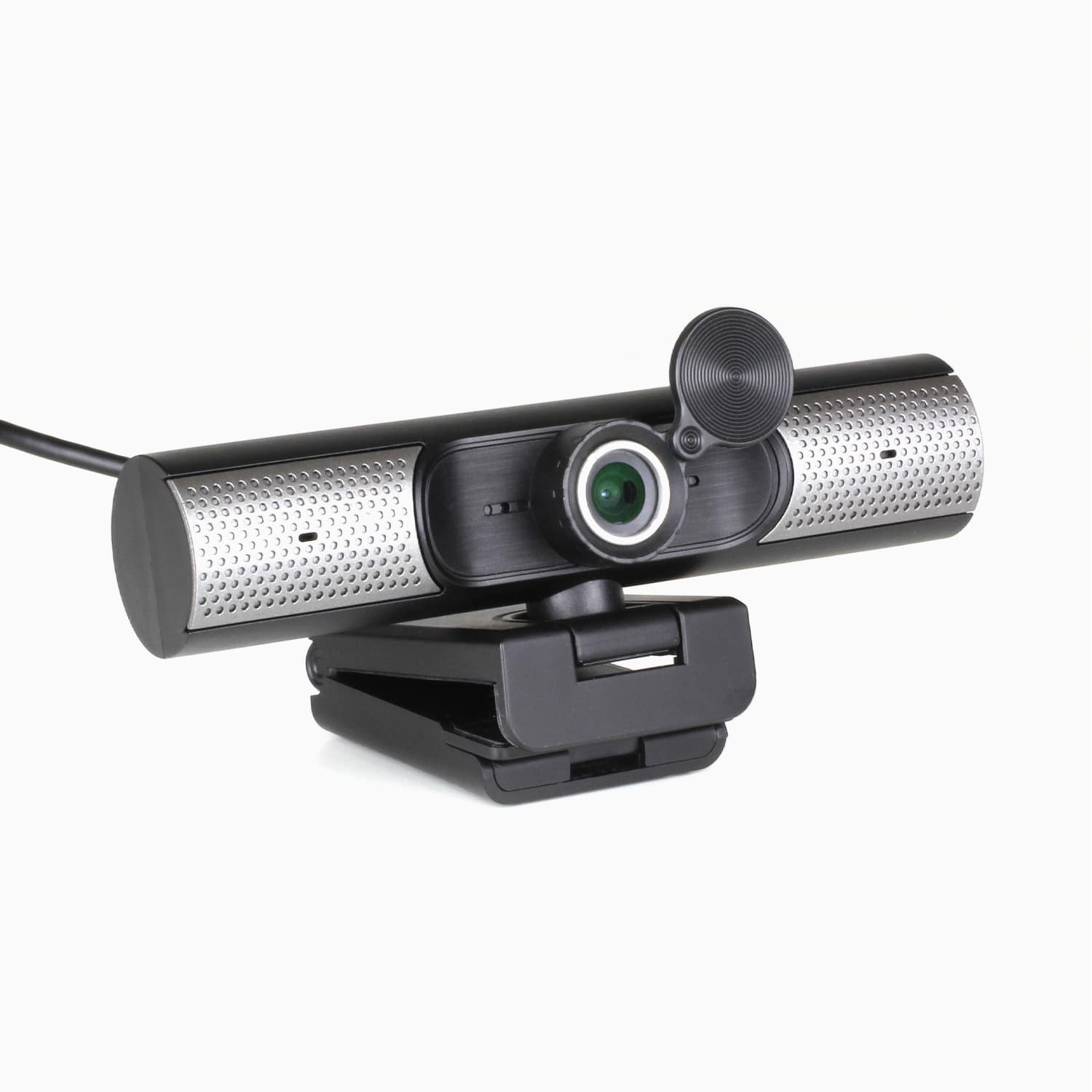 HD 1080p Webcam with Omnidirectional Mic and Built-in Speakers