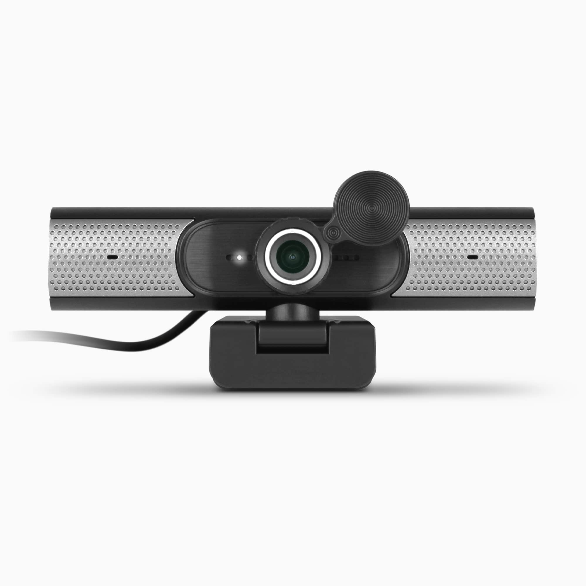 HD 1080p Webcam with Omnidirectional Mic and Built-in Speakers