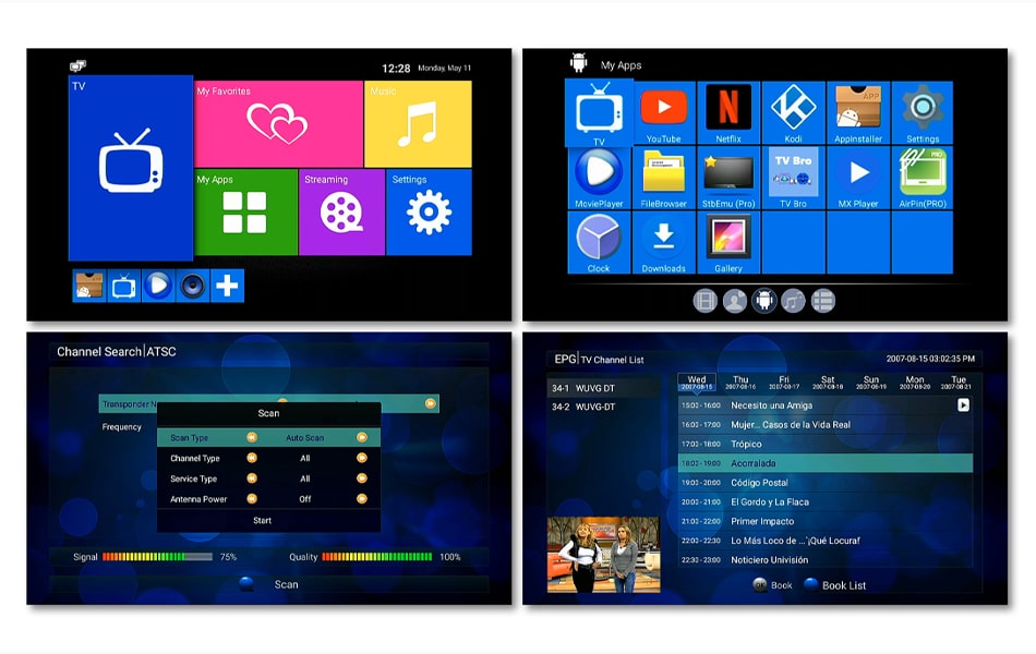Aluratek Live TV DVR Streaming Media Player All In One Electronic program guide