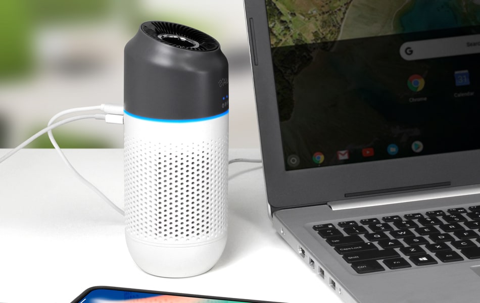 Aluratek Portable HEPA Air Purifier for Personal Spaces and Cars USB Charging