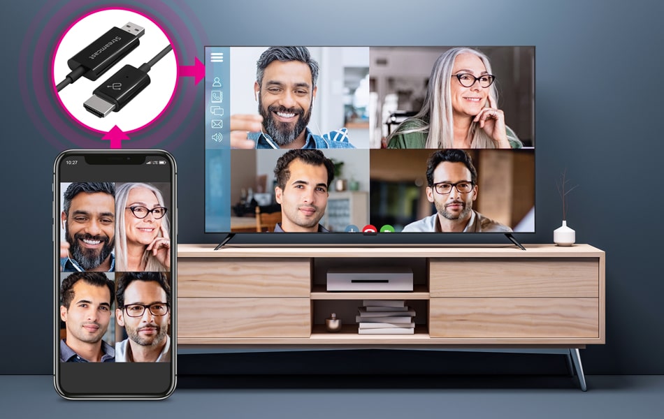 Aluratek Streamcast Wireless HD Display Adapter Video Conferencing