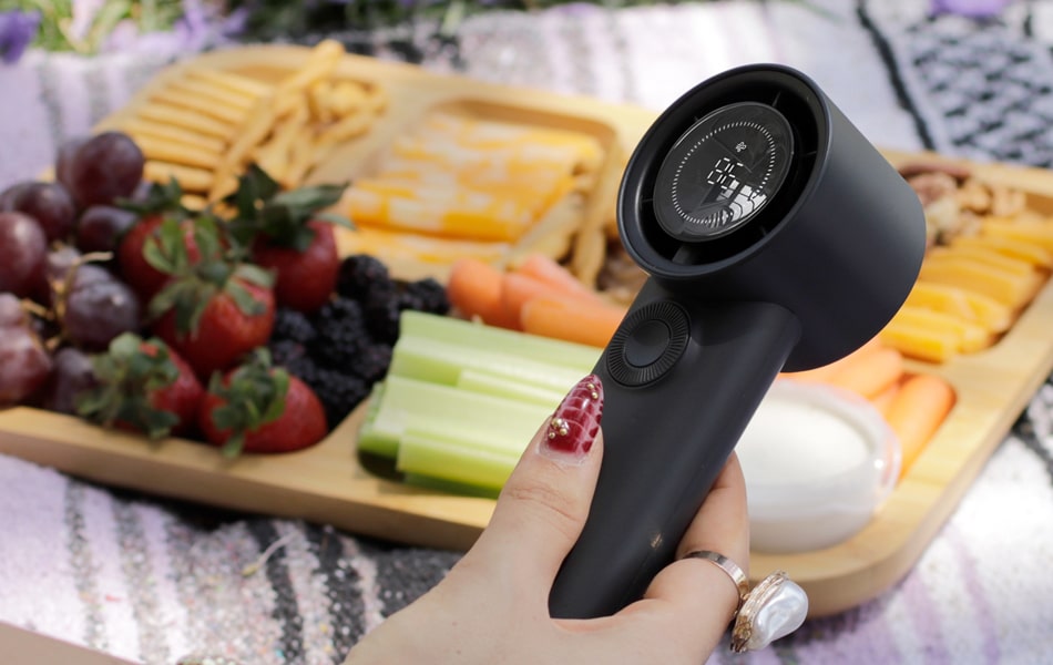 Aluratek Vortex Go Handheld Rechargeable Fan Long-Lasting Performance