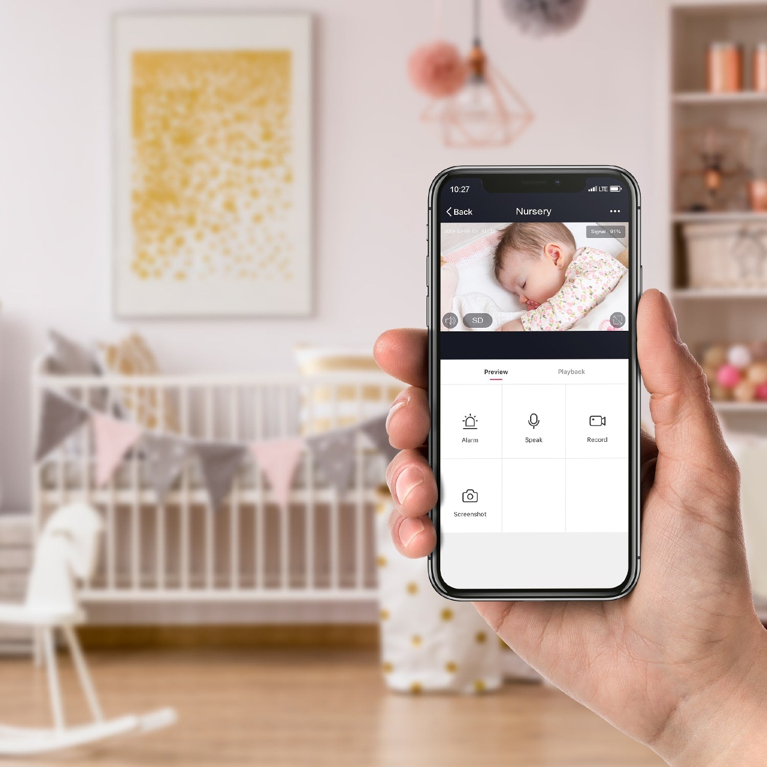 Aluratek eco 4life SmartHome WiFi Security Camera lifetime nursery Smartphone