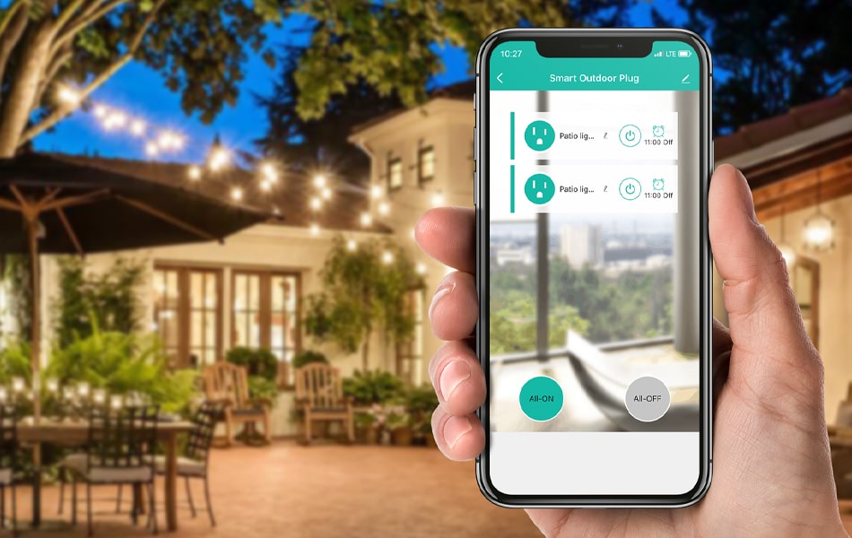 Aluratek eco4life SmartHome WiFi Outdoor Dual-Plug Control from anywhere