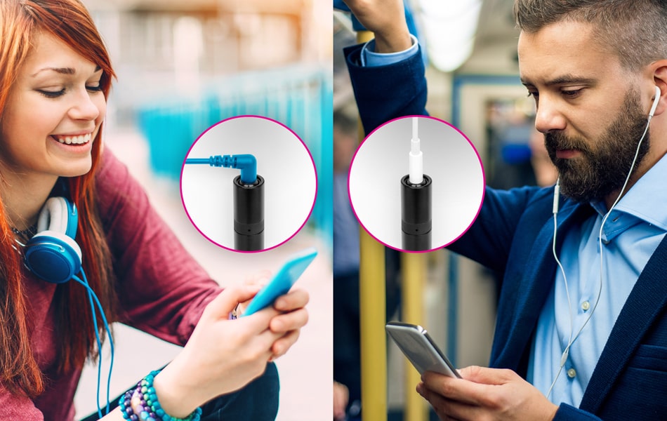 Bluetooth Audio Receiver with Built-in Microphone for Handsfree Calling Stream audio for hours