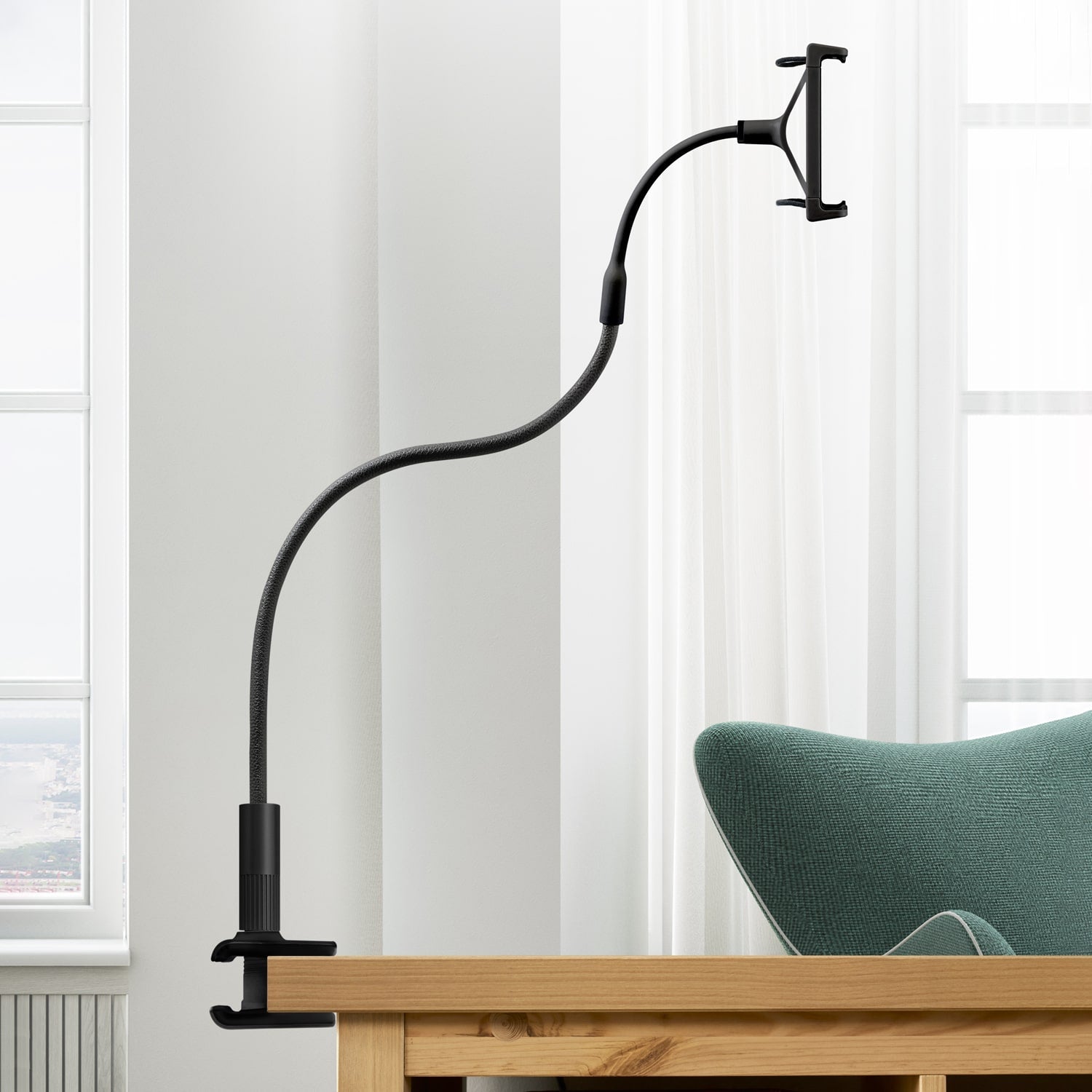 Universal Smartphone and Tablet Flex Mount black Table mount