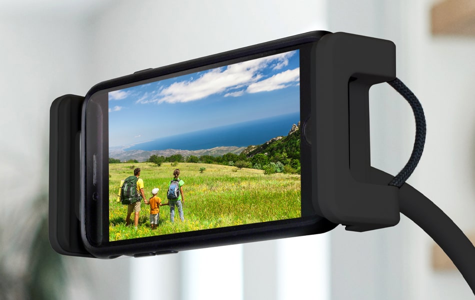 Universal Smartphone and Tablet Flex Mount black Universal Compatibility