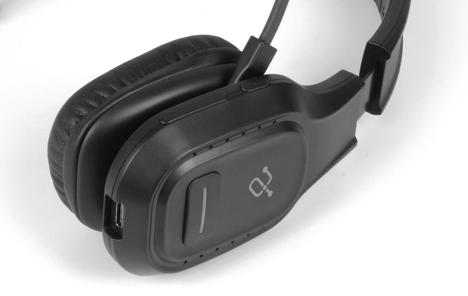 aluratek Headphone bluetooth wireless stereo microphone viewer on-ear control