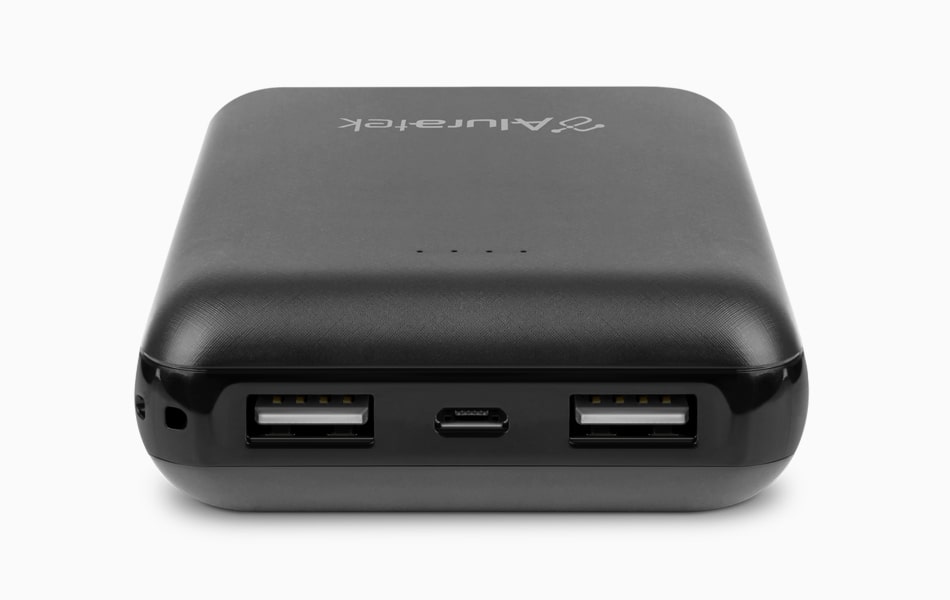 Aluratek portable 10k power bank universally compatible