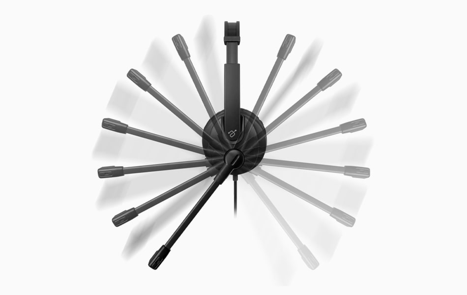 Aluratek Wired Headset Noise Reducing Boom Mic