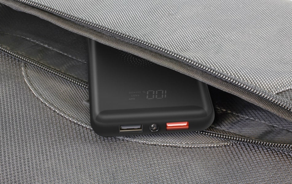 aluratek wireless charging 10k power bank type-C compact portable