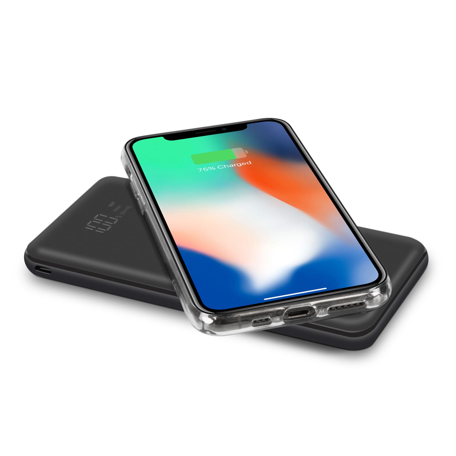 aluratek wireless charging 10k power bank type-C viewer Qi2 charging