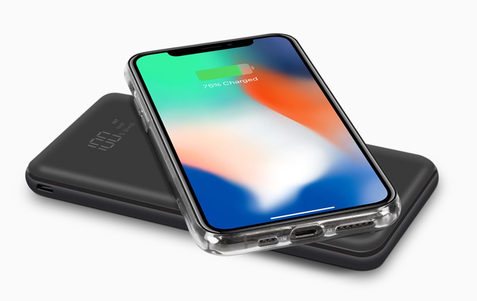 aluratek wireless charging 10k power bank type-C viewer wireless compatible