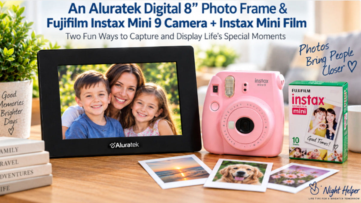 Win an Aluratek Digital 8" Photo Frame & Fujifilm Instax mini Camera + instax Mini Film