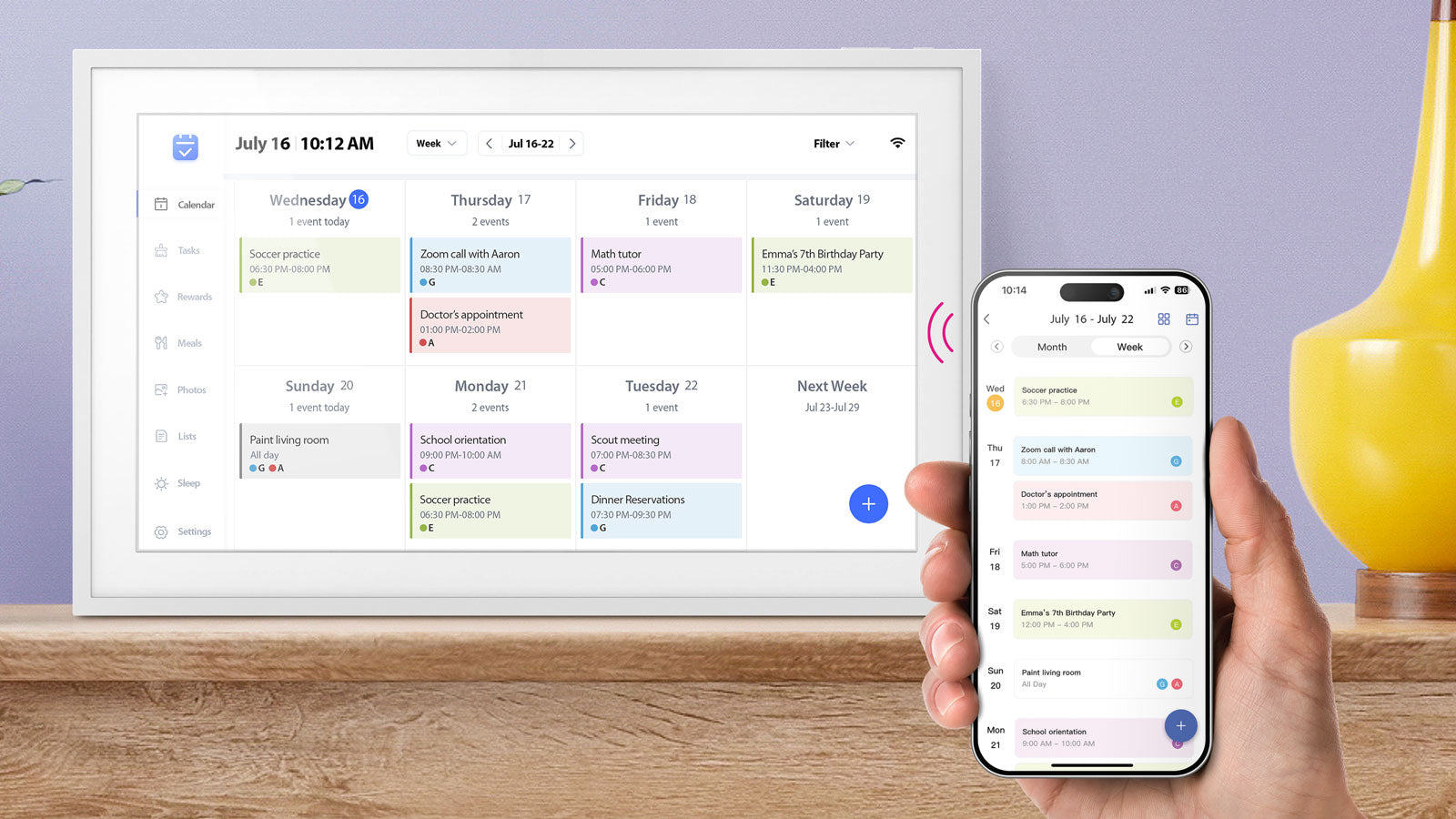 Aluratek Unveils the 15.6” and 10.1” Smart WiFi Digital Calendar and Photo Frames