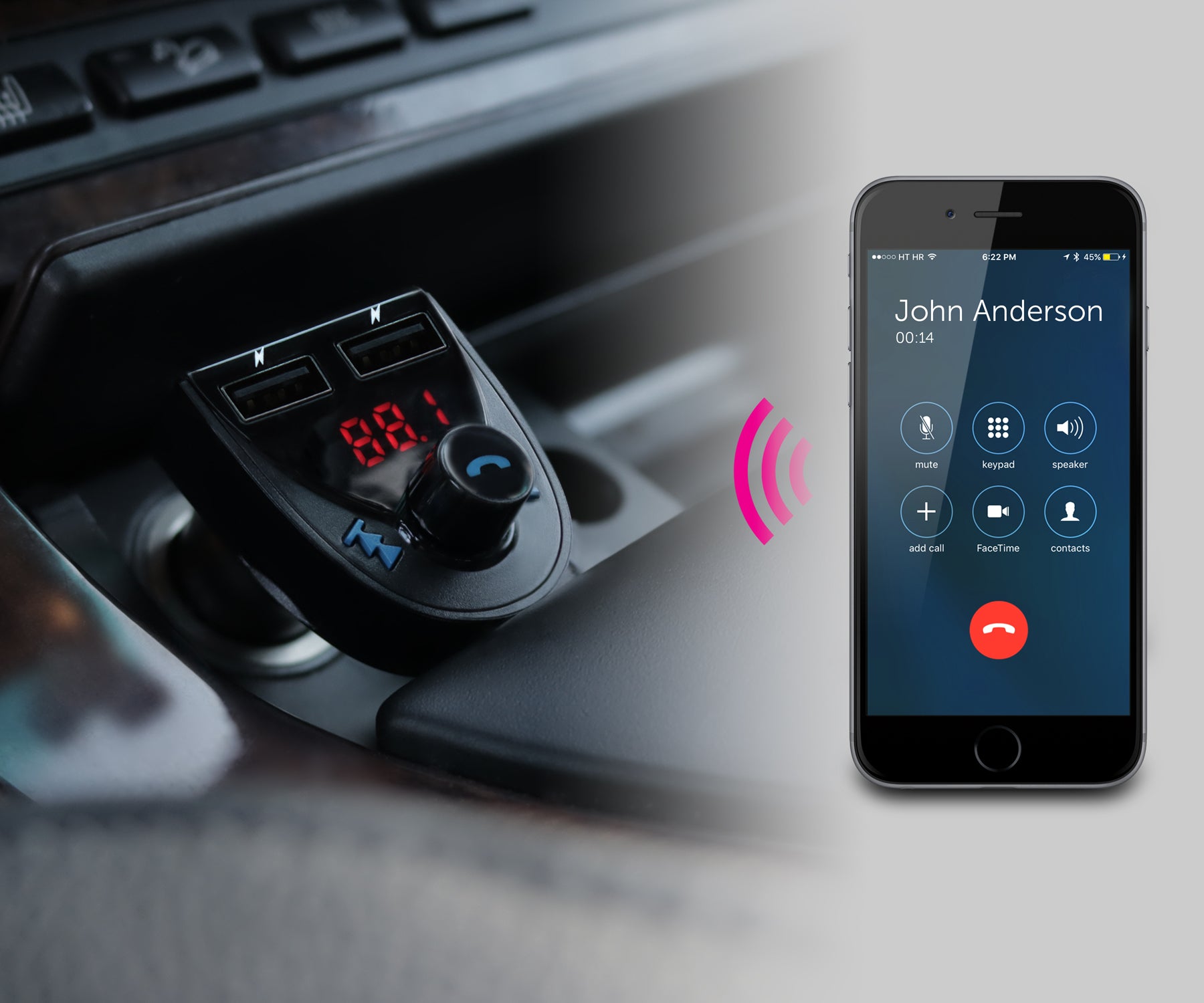 Bluetooth Audio Receiver and FM Transmitter