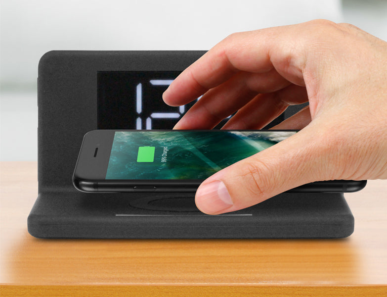 Qi Wireless Charging Alarm Clock with Nightlight