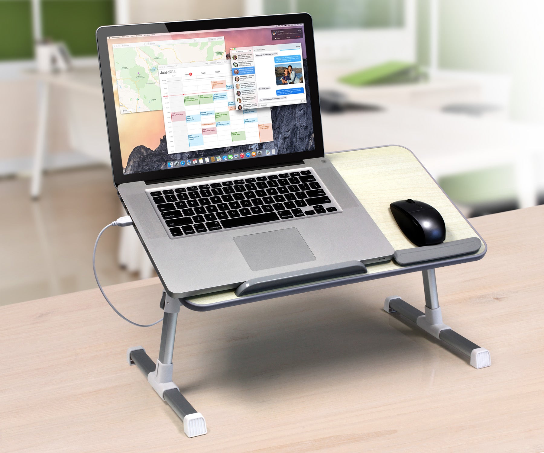 Adjustable Ergonomic Laptop Cooling Table with Fan
