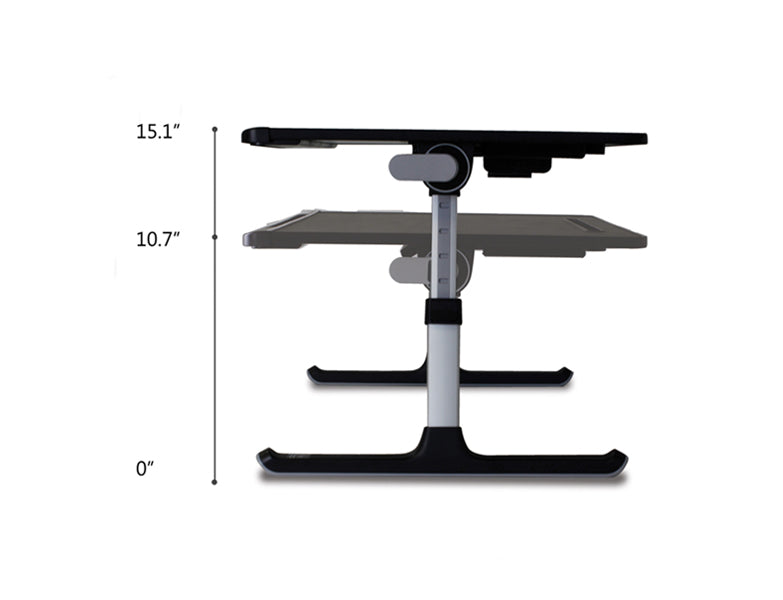 Adjustable non-slip Laptop Stand/Table with Drawer and Book Holder