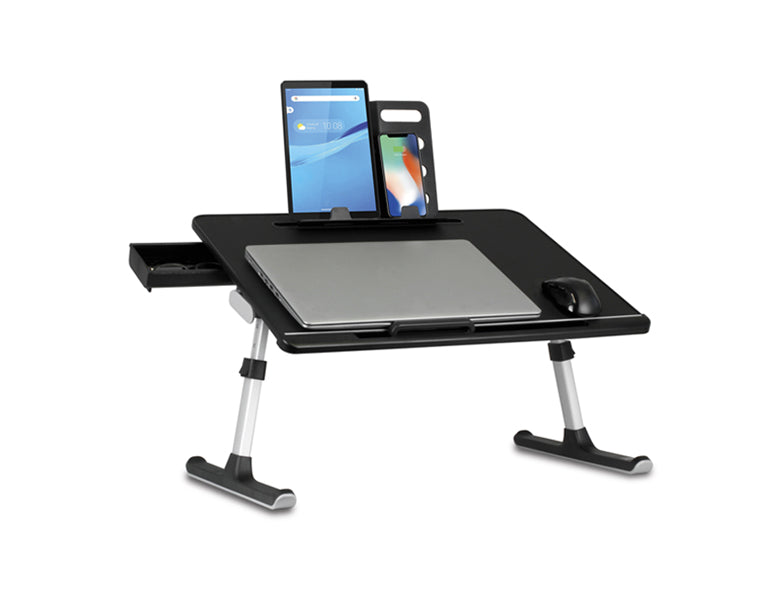 Adjustable non-slip Laptop Stand/Table with Drawer and Book Holder