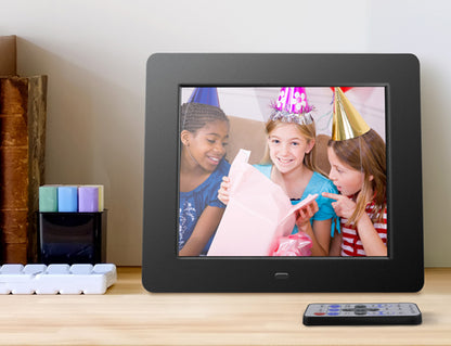 Digital Photo Frame with 4GB Built-in Memory - 8 inch on a table