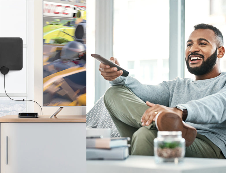 Person enjoying TV
