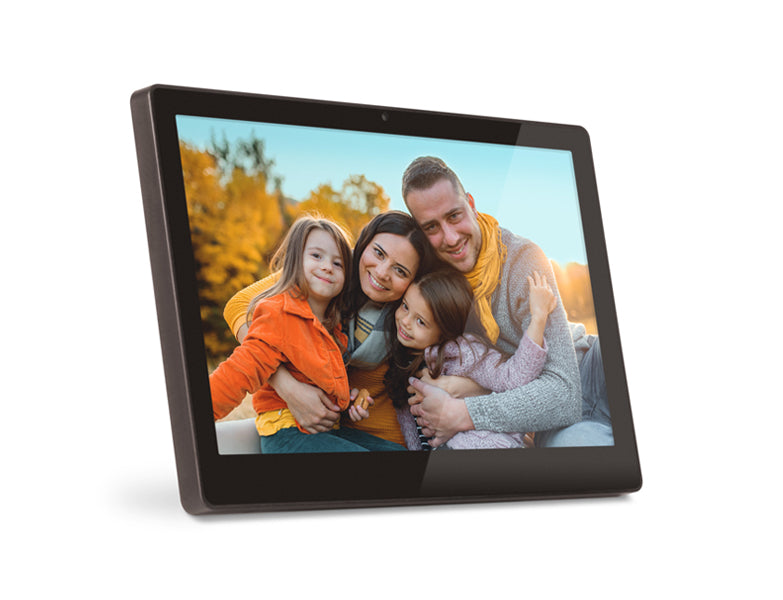11.6" WiFi Digital Photo Frame with Live Video Chat Front Left Side View