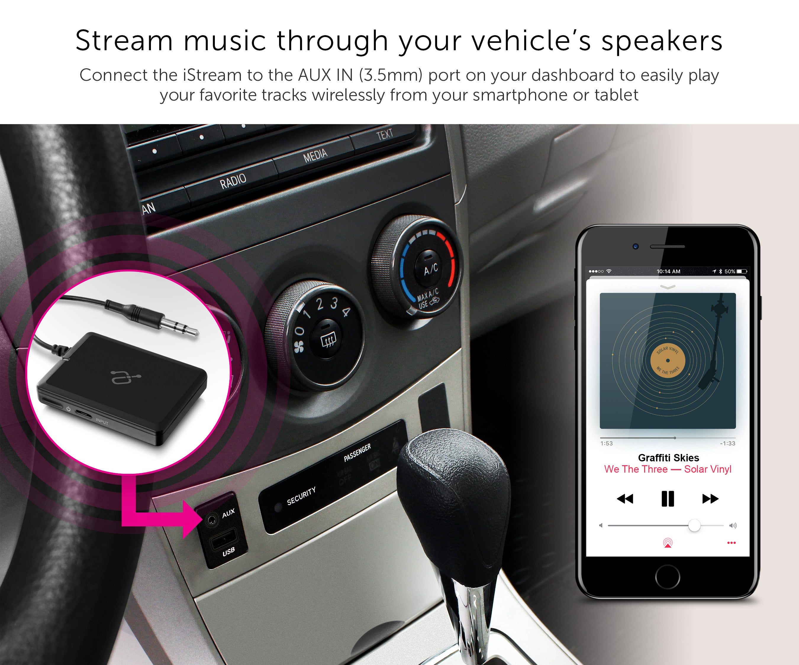 Aluratek iStream Universal Bluetooth Audio Receiver