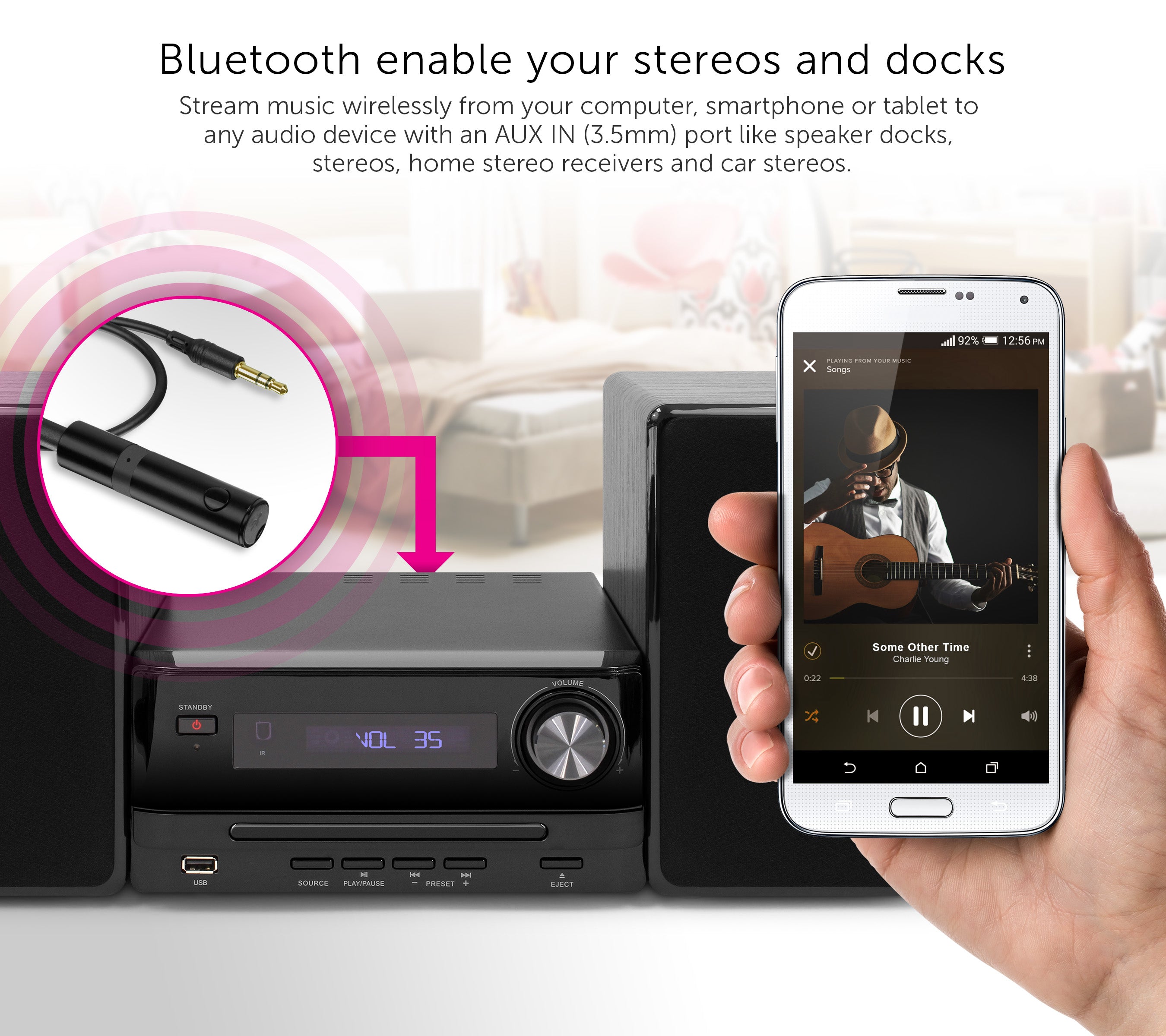 Bluetooth All In One Audio Receiver Module Inbuilt Stereo