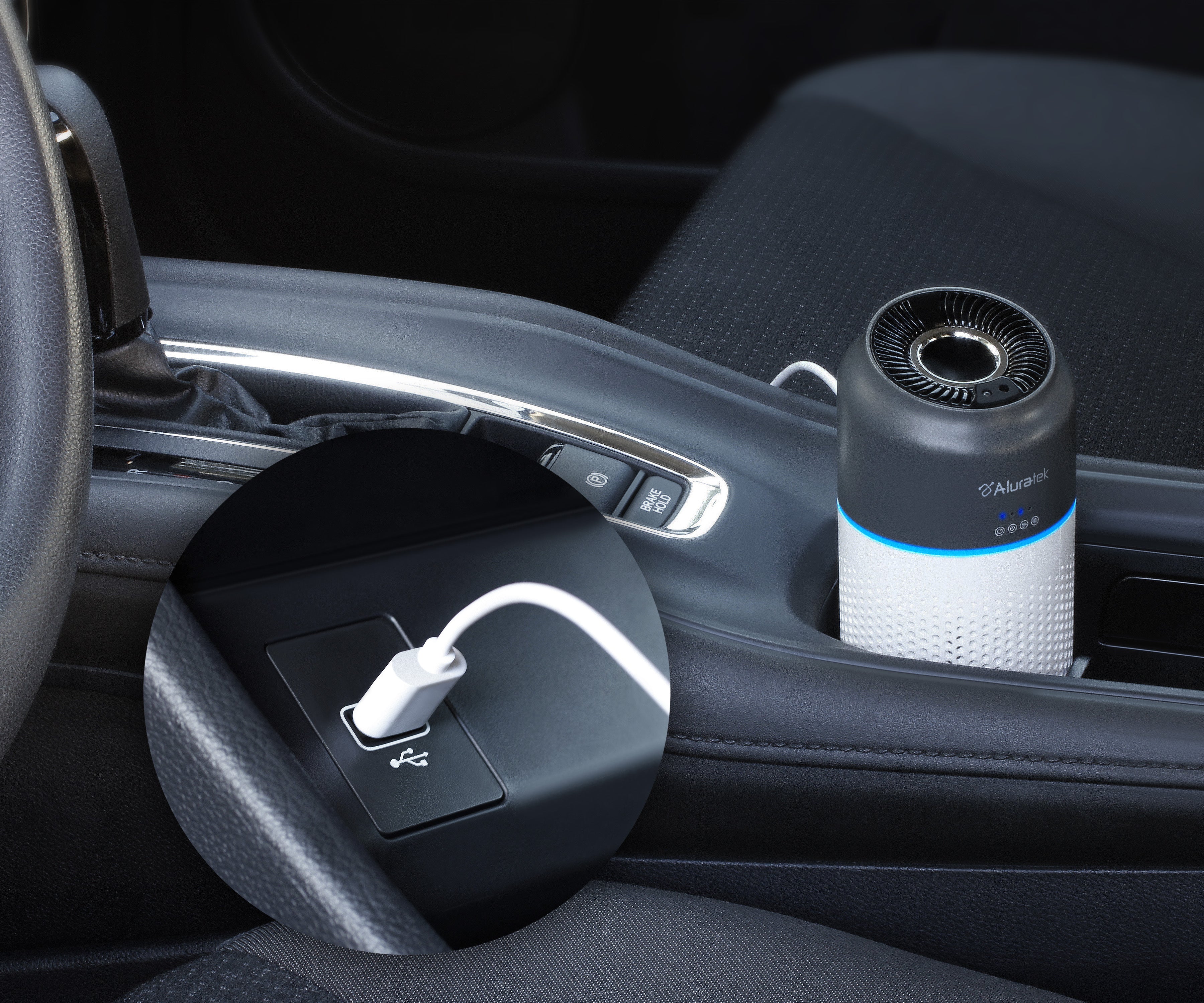 Portable HEPA Air Purifier for Personal Spaces and Cars Conected to car