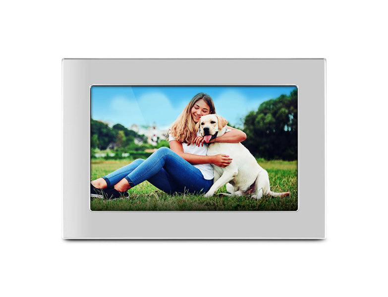 Silver WiFi Digital Photo Frame with Touchscreen IPS LCD Display and 16GB Built-in Memory - 10 inch