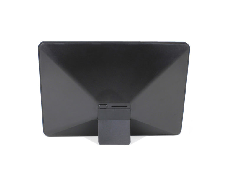 Back view of our 10" WiFi Digital Photo Frame with Touchscreen IPS LCD Display and 8GB Built-in Memory