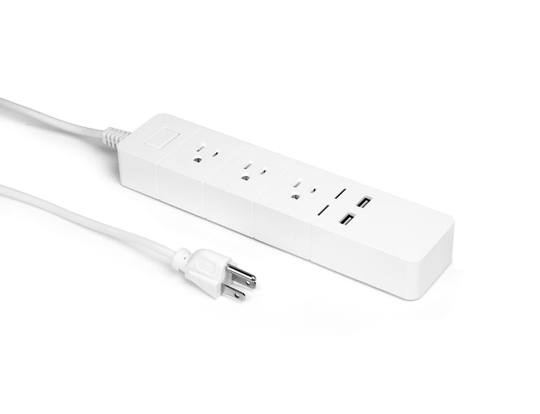 eco4life SmartHome WiFi 3-Port Surge Strip with USB Charging