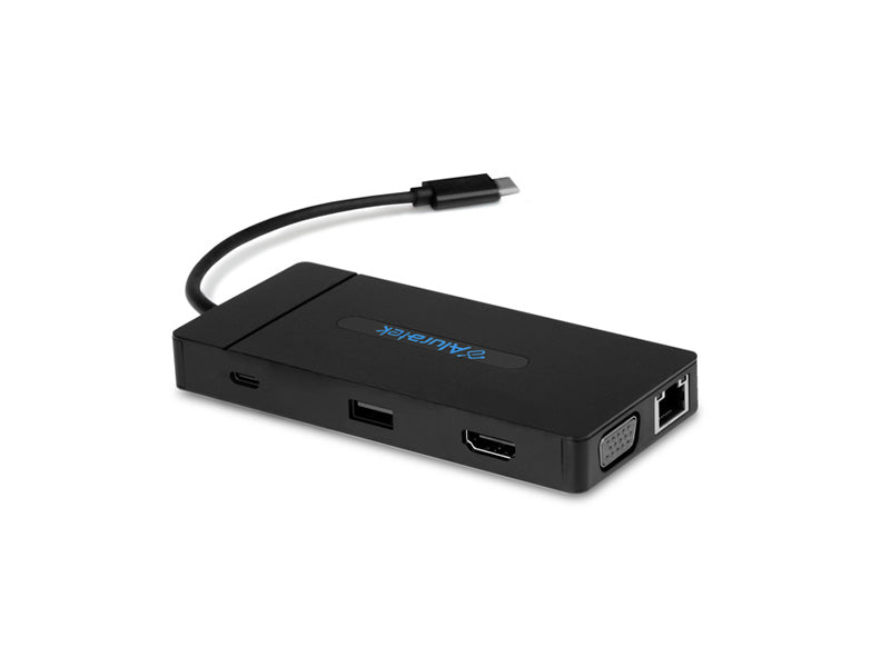Multimedia Hub 100W USB-C Multimedia Hub with HDMI and VGA Ports – Aluratek