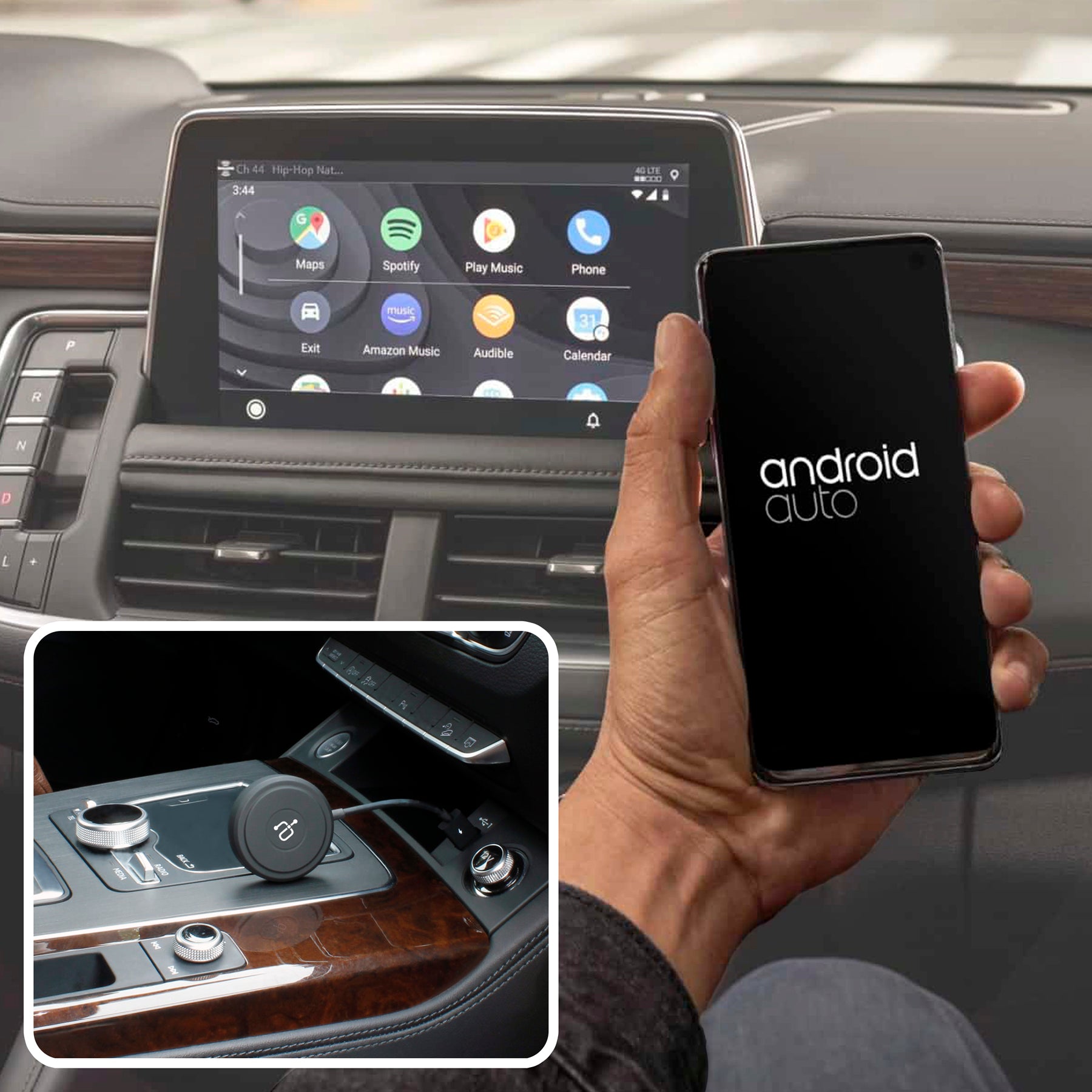 AAwireless Android Auto adapter for Android smartphone use