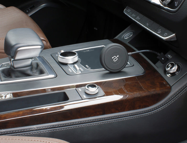 Wireless Adapter for Android Auto™ on card dashboard
