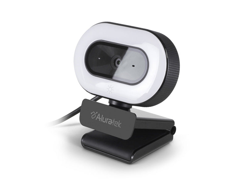 LIVE 1080p HD Webcam with Ring Light, Auto Focus and Directional Noise Cancelling Mic