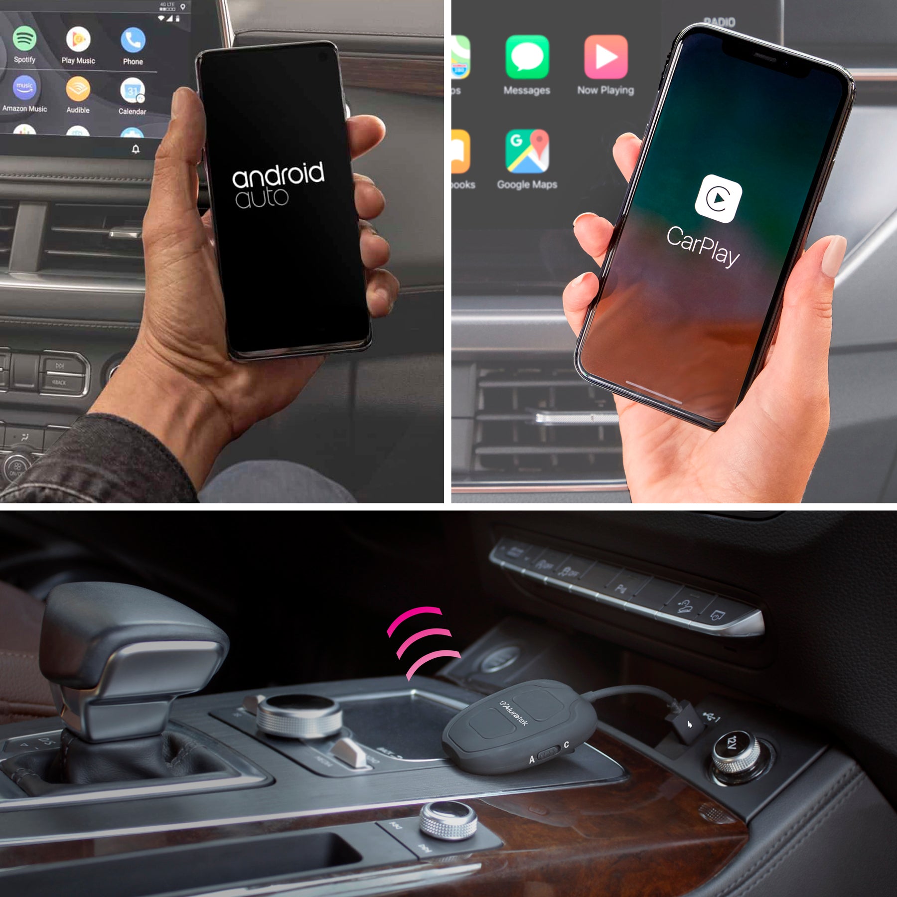 Wireless Adapter for Apple CarPlay® and Android Auto™
