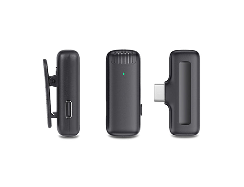 Wireless USB-C Vlogging Lapel Microphone with Charging Case