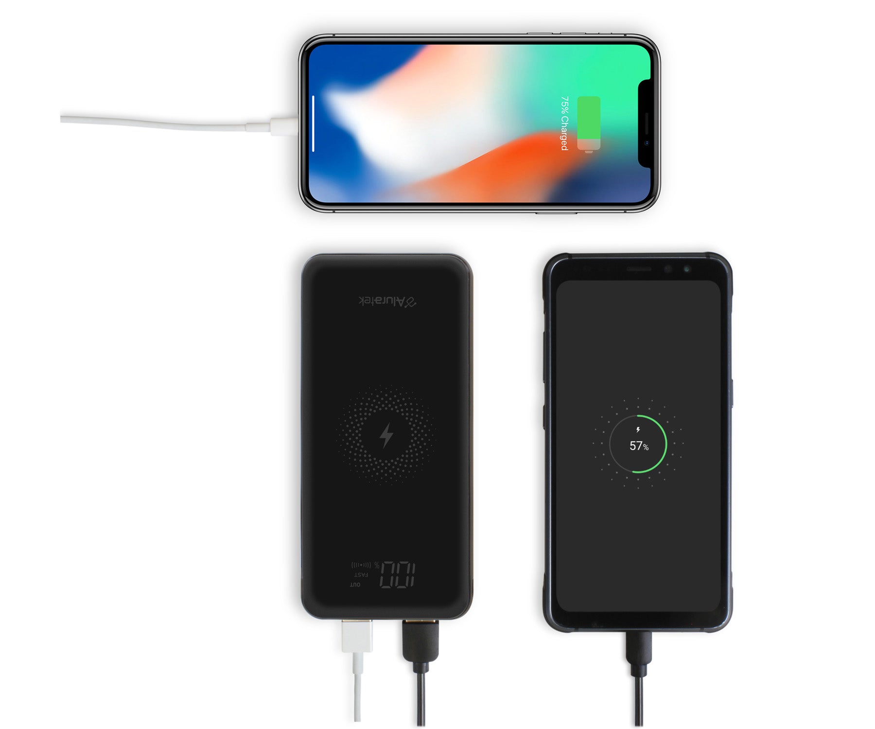 10,000mAh Wireless Charging Power Bank w/Type-C PD 2.0, QC 3.0 Quick C