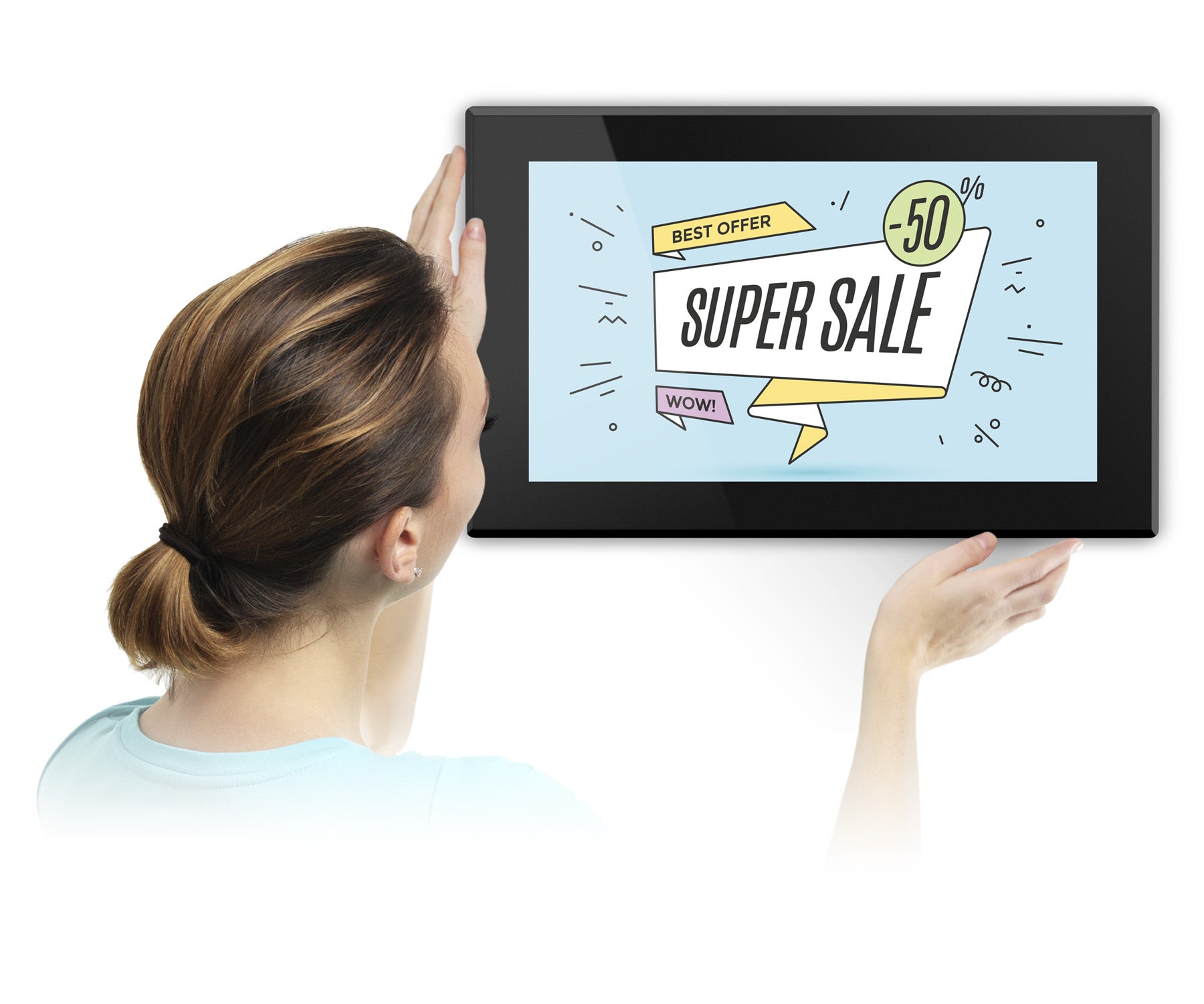 WiFi Digital Photo Frame with Touchscreen IPS LCD Display and 16GB Bui