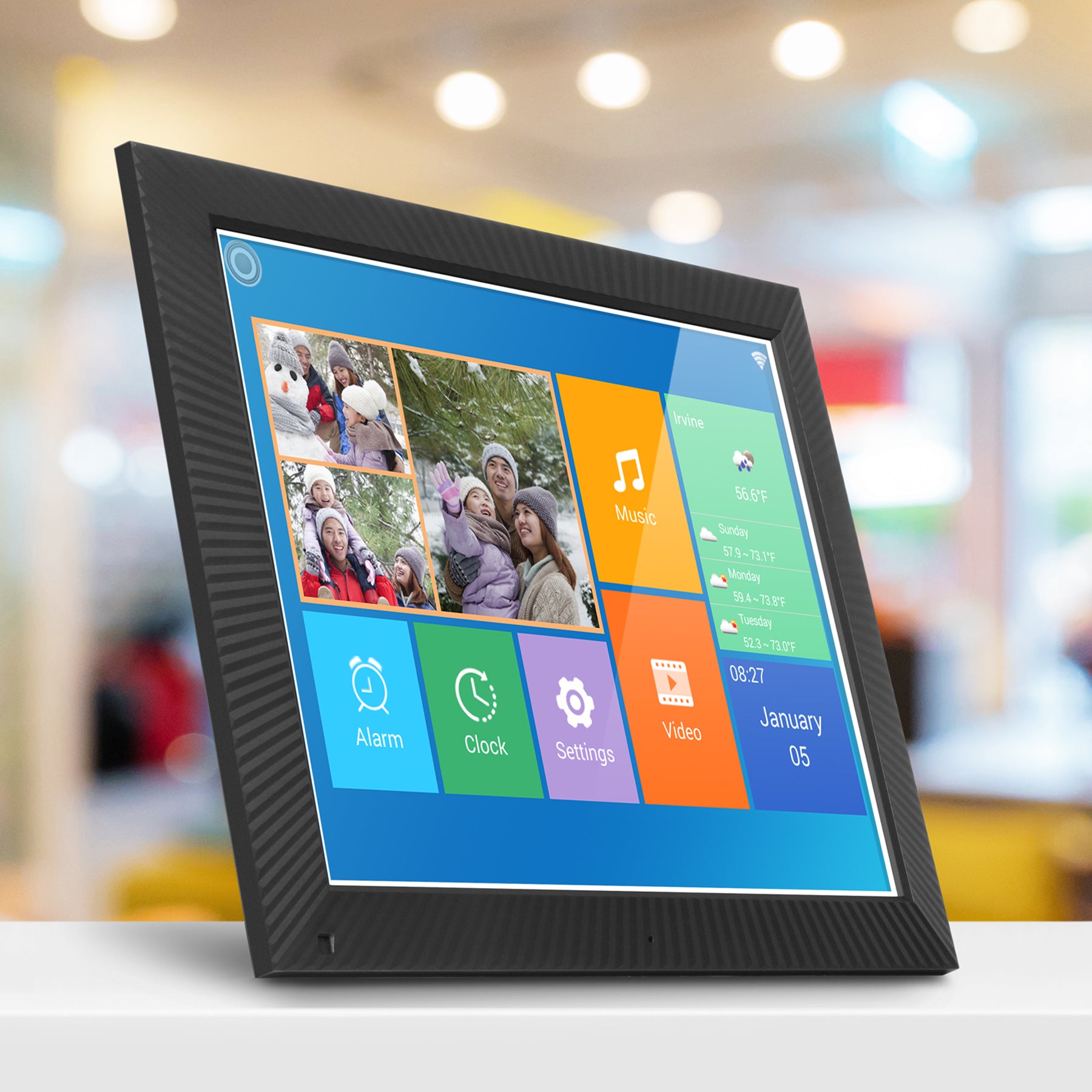 Dual-band 2.4Ghz, 5Ghz WiFi Touchscreen Digital Photo Frame with Motio