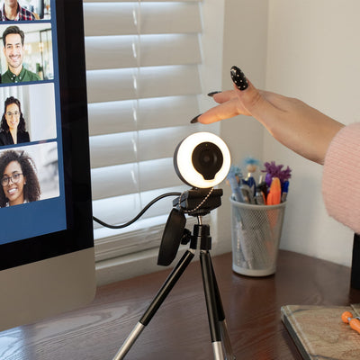 LIVE 2K HD Ring Light Webcam with Tripod