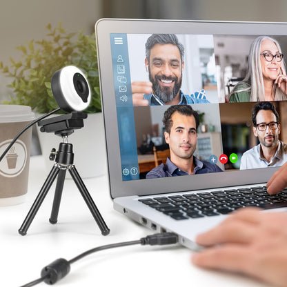 LIVE 2K HD Ring Light Webcam with Tripod