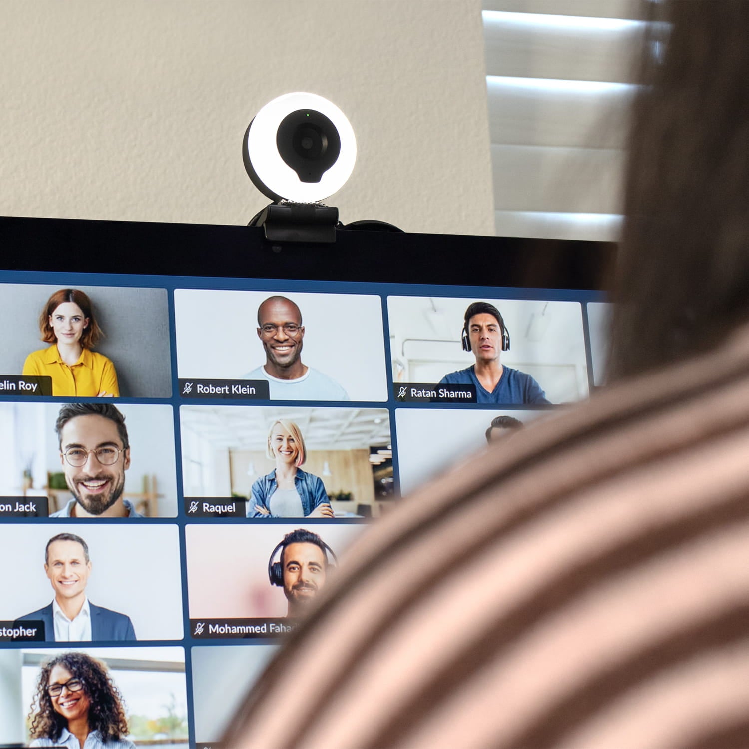 LIVE 2K HD Ring Light Webcam with Tripod